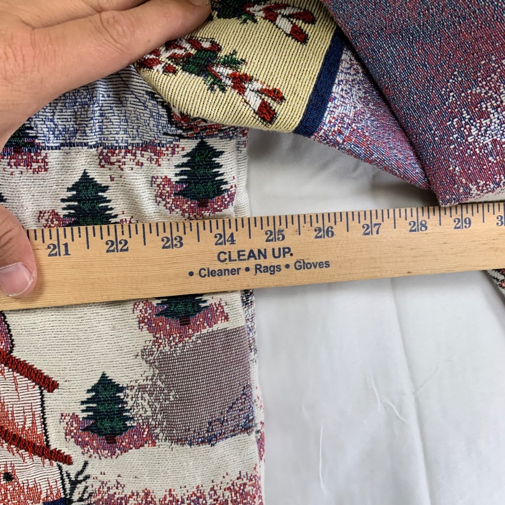 Willow Ridge Tapestry Jacket Womens XL Multicolor Snowman Christmas Woven Button - Picture 5 of 9